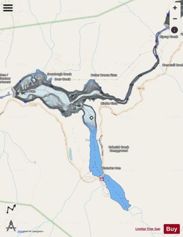Diablo Lake depth contour Map - i-Boating App - Streets