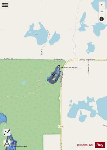 Benach Lake depth contour Map - i-Boating App - Streets
