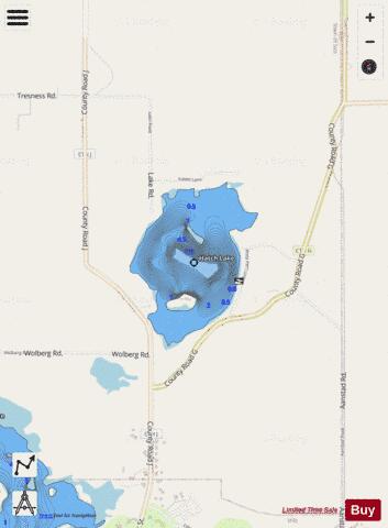 Hatch Lake depth contour Map - i-Boating App - Streets