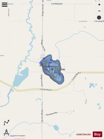 Holmes Lake depth contour Map - i-Boating App - Streets