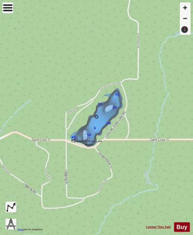 Little McGraw Lake depth contour Map - i-Boating App - Streets