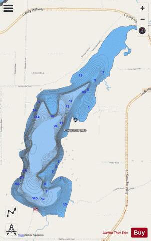 Pokegama Lake depth contour Map - i-Boating App - Streets