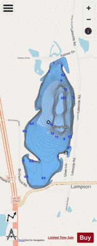 Silver Lake depth contour Map - i-Boating App - Streets