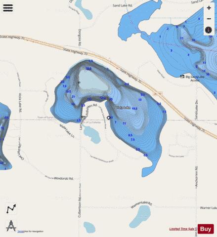 Viola Lake depth contour Map - i-Boating App - Streets