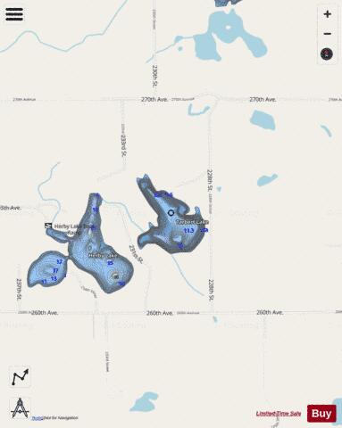 Tarbert Lake depth contour Map - i-Boating App - Streets