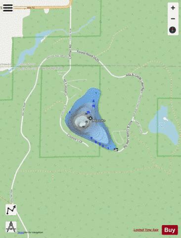 Ada Lake depth contour Map - i-Boating App - Streets