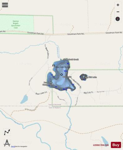 Bear Lake depth contour Map - i-Boating App - Streets