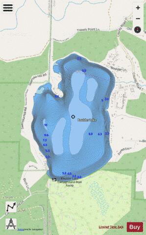 Boulder Lake depth contour Map - i-Boating App - Streets