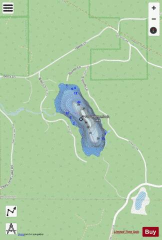 Ground Hemlock Lake depth contour Map - i-Boating App - Streets