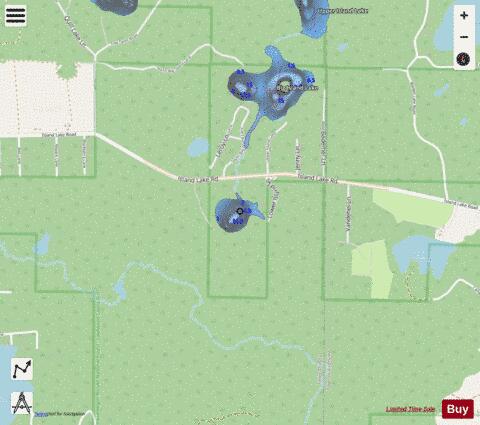 Lower Island Lake depth contour Map - i-Boating App - Streets
