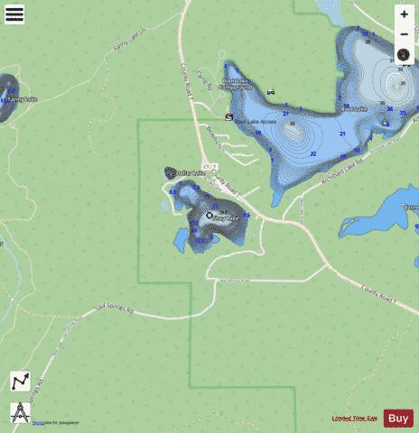 Shay Lake depth contour Map - i-Boating App - Streets