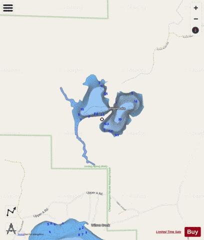 Wilson Lake depth contour Map - i-Boating App - Streets