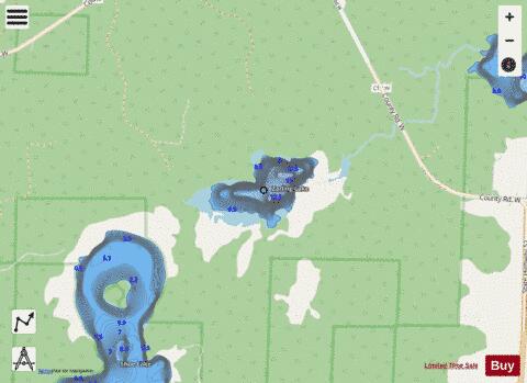 Zarling Lake depth contour Map - i-Boating App - Streets