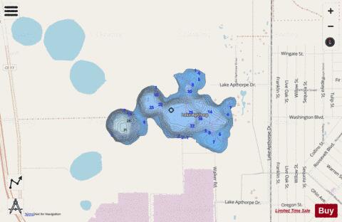 Apthorpe depth contour Map - i-Boating App - Streets