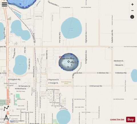 Viola depth contour Map - i-Boating App - Streets