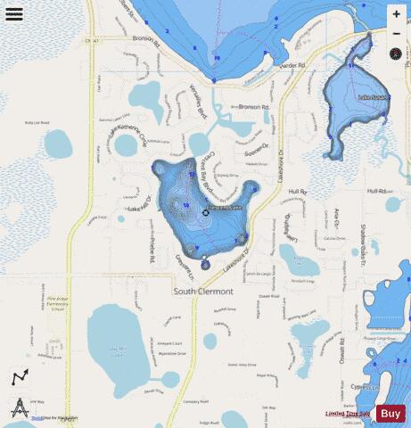 Crescent depth contour Map - i-Boating App - Streets