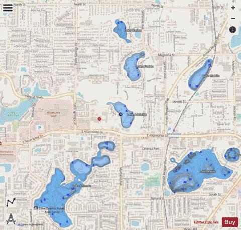 LAKE ADELAIDE depth contour Map - i-Boating App - Streets