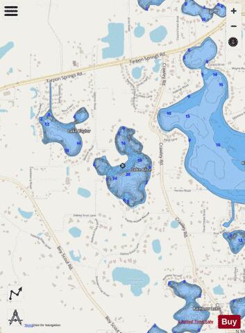 LAKE ALICE depth contour Map - i-Boating App - Streets