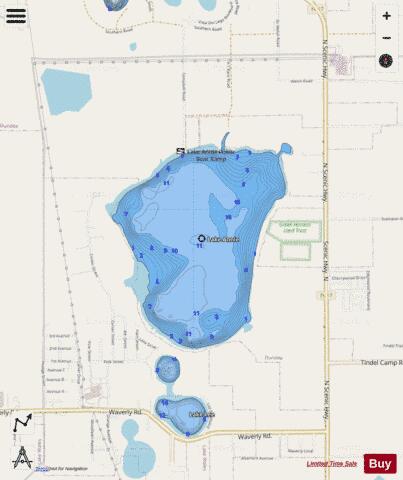 LAKE ANNIE depth contour Map - i-Boating App - Streets