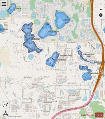 LAKE ARMISTEAD depth contour Map - i-Boating App - Streets