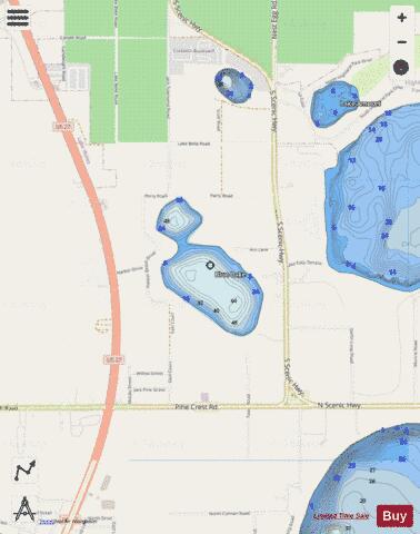 BLUE LAKE depth contour Map - i-Boating App - Streets