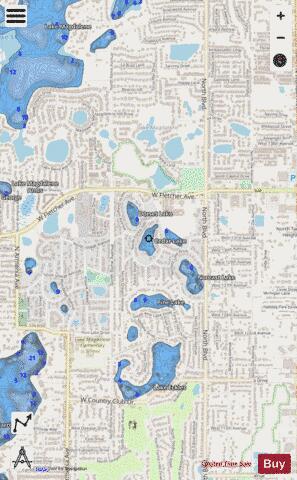 CEDAR LAKE depth contour Map - i-Boating App - Streets