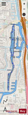 LAKE CLARKE depth contour Map - i-Boating App - Streets