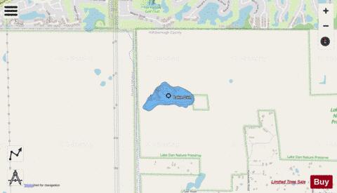 LAKE DAN depth contour Map - i-Boating App - Streets