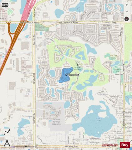 DAWSON LAKE depth contour Map - i-Boating App - Streets