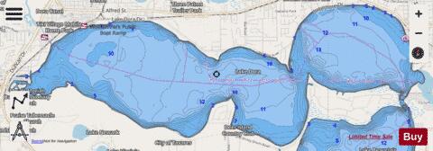 LAKE DORA depth contour Map - i-Boating App - Streets