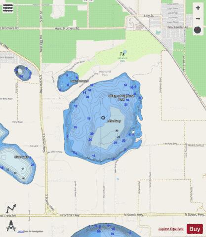 LAKE EASY depth contour Map - i-Boating App - Streets