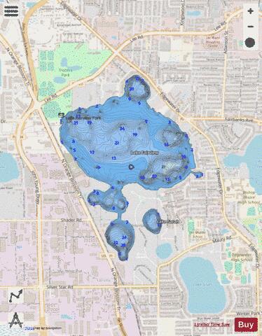 LAKE FAIRVIEW depth contour Map - i-Boating App - Streets
