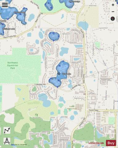 FAIRY LAKE depth contour Map - i-Boating App - Streets