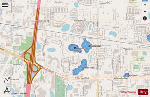 GORNTO LAKE depth contour Map - i-Boating App - Streets