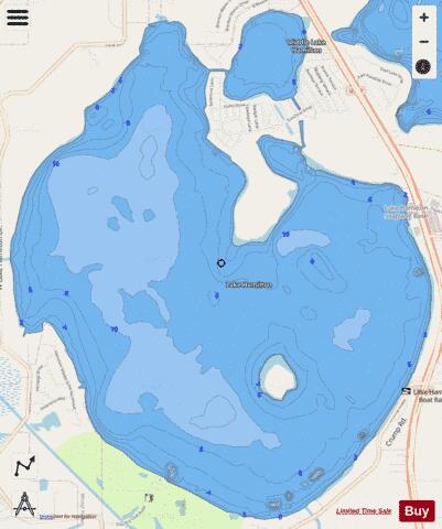 LAKE HAMILTON depth contour Map - i-Boating App - Streets