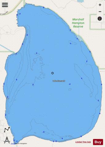 LAKE HANCOCK depth contour Map - i-Boating App - Streets