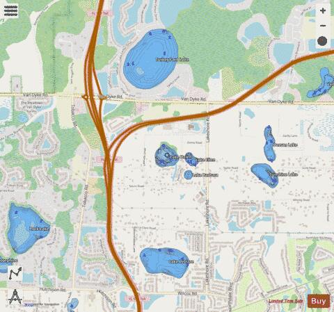 LAKE HELEN depth contour Map - i-Boating App - Streets