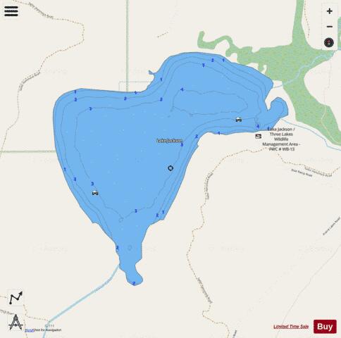 LAKE JACKSON depth contour Map - i-Boating App - Streets