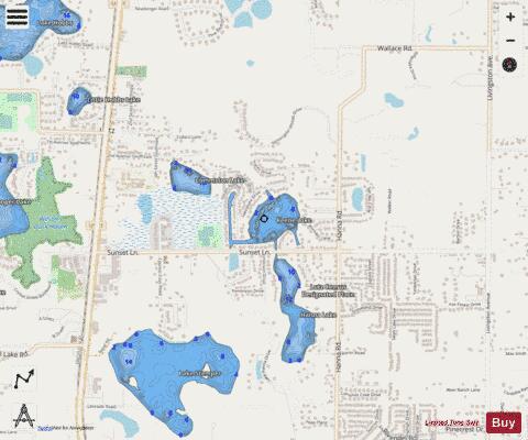 KEENE LAKE depth contour Map - i-Boating App - Streets