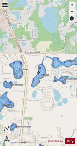 LAKE KELL depth contour Map - i-Boating App - Streets