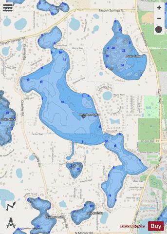 KEYSTONE LAKE depth contour Map - i-Boating App - Streets