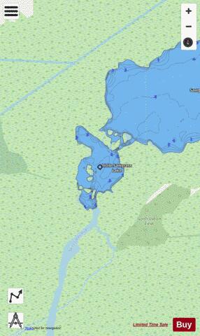 LITTLE SAWGRASS LAKE depth contour Map - i-Boating App - Streets