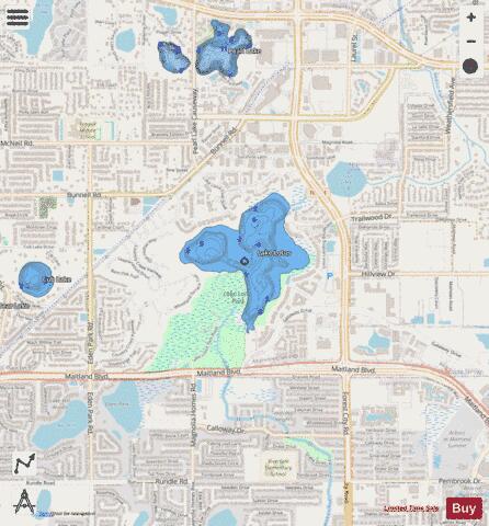 LAKE LOTUS depth contour Map - i-Boating App - Streets