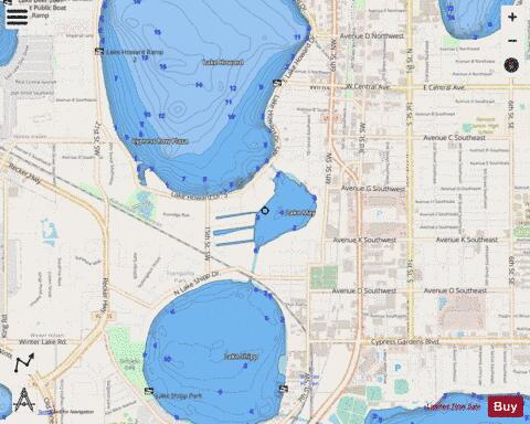 LAKE MAY depth contour Map - i-Boating App - Streets