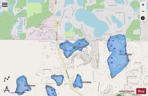 OSCEOLA LAKE depth contour Map - i-Boating App - Streets