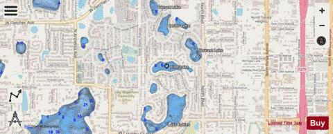 PINE LAKE depth contour Map - i-Boating App - Streets