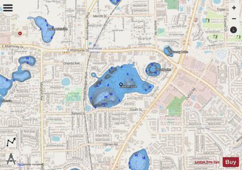LAKE PRAIRIE depth contour Map - i-Boating App - Streets