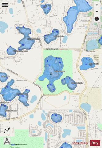 LAKE ROGERS depth contour Map - i-Boating App - Streets