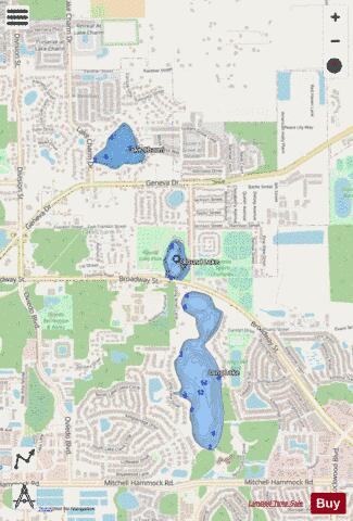ROUND LAKE depth contour Map - i-Boating App - Streets