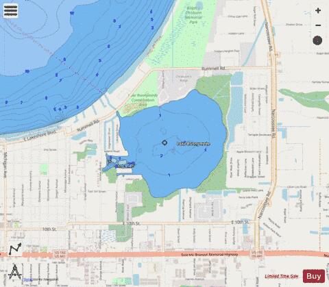 LAKE RUNNYMEDE depth contour Map - i-Boating App - Streets